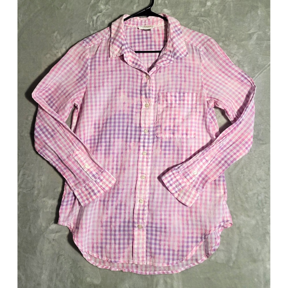 Anthropologie Pilcro The Cate Classic Tie-Dye Buttondown sz M 100% Cotton